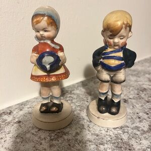 Vintage Boy and Girl Figurines - Made in Occupied Japan